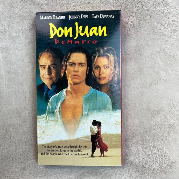 Don Juan DeMarco 1995 Johnny Depp Marlon Brando Romance Drama VHS Tape - Picture 1 of 2